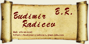 Budimir Radičev vizit kartica